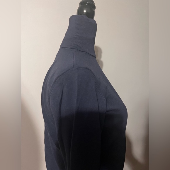 DG2 Deep Navu Blue Turtle Neck w/ Buttons on Waist and Wrists!! - Picture 8 of 11